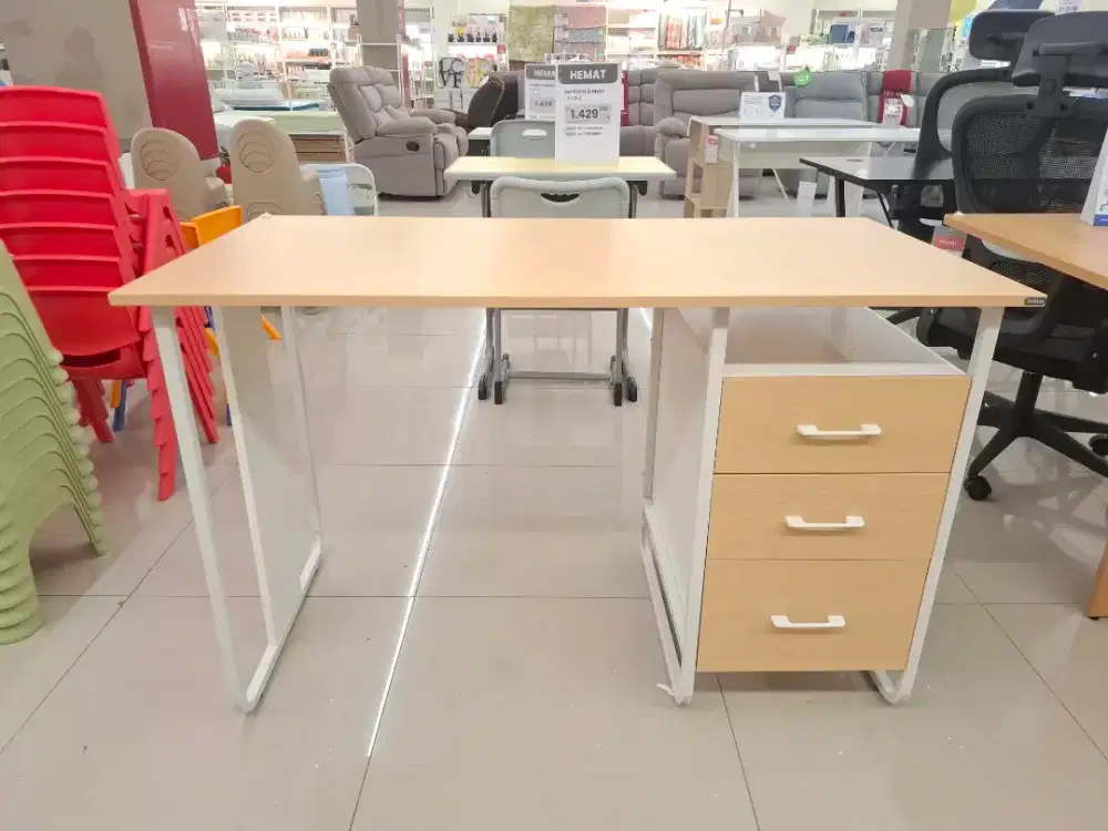 MEJA BELAJAR KERJA RANGKA BESI 1JTAN
