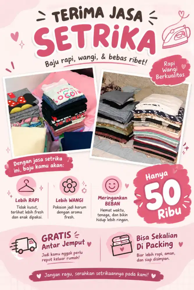 Jasa Setrika Murah Meriah