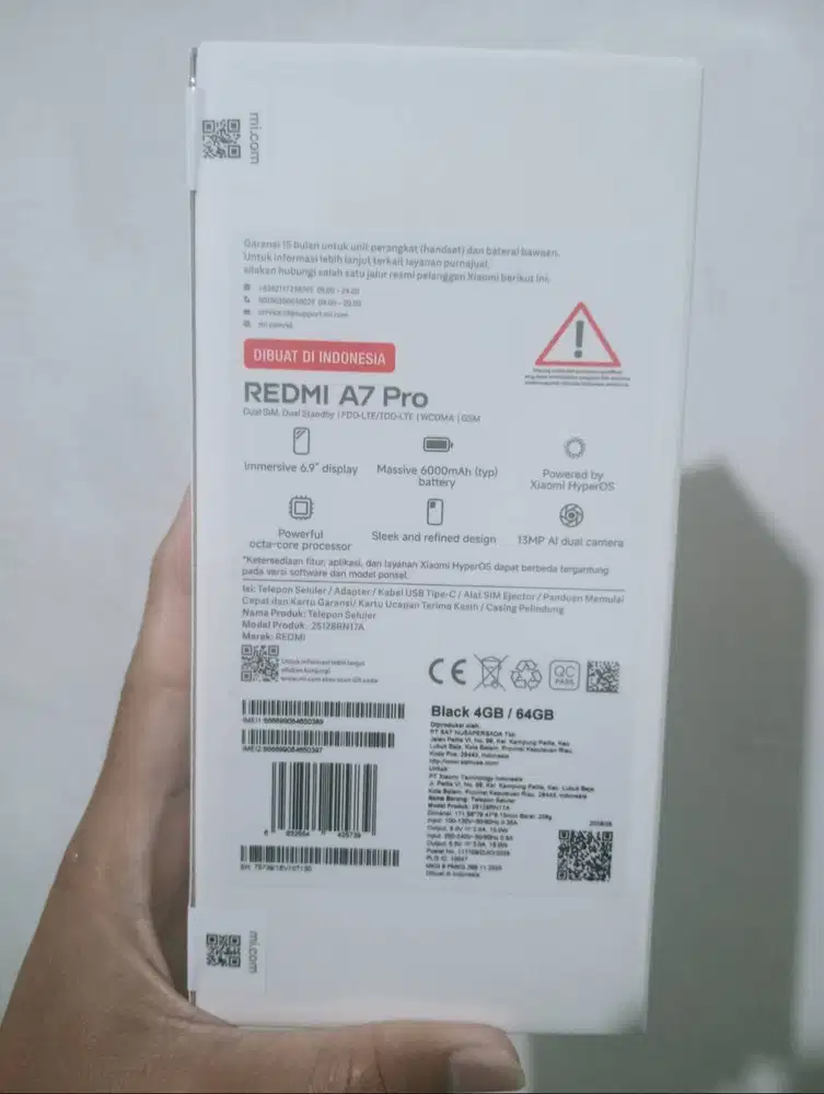 Redmi a7 pro 4+4/64gb baru segel