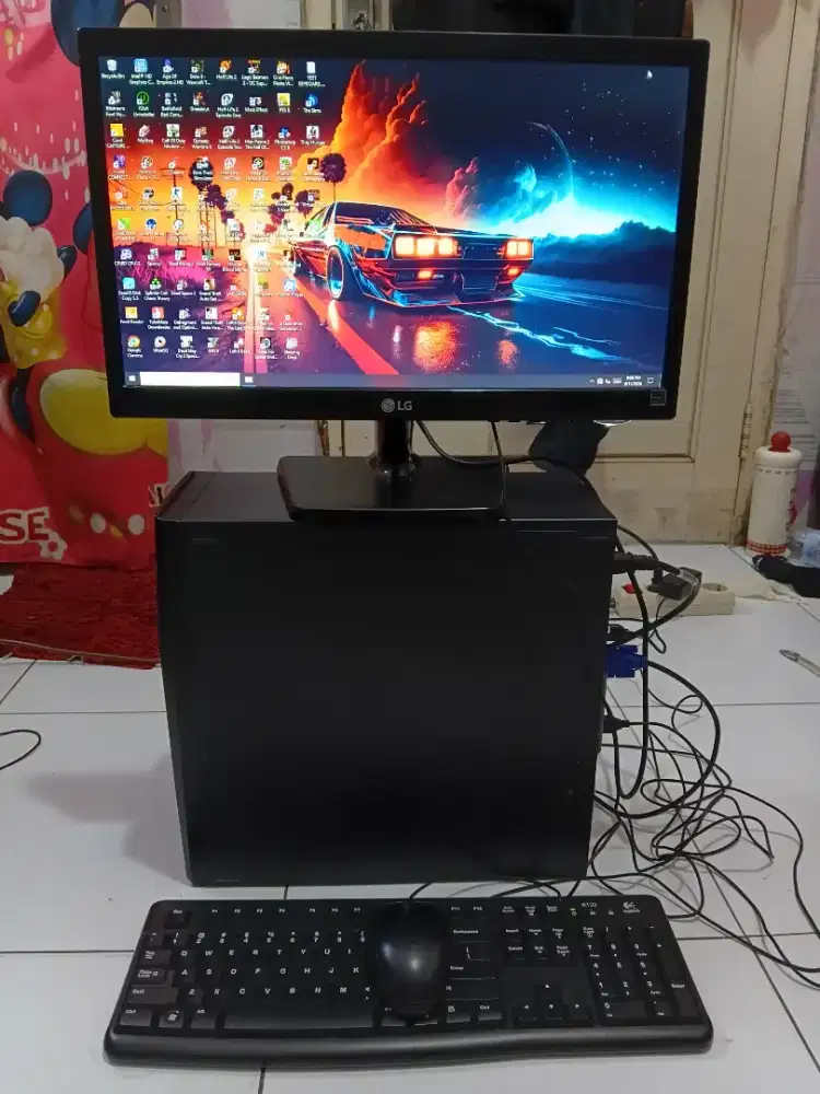 PC GAMING FULSET + LCD + RAM 8 GB + VGA 1 GB + HD 500 GB + GAMES APP