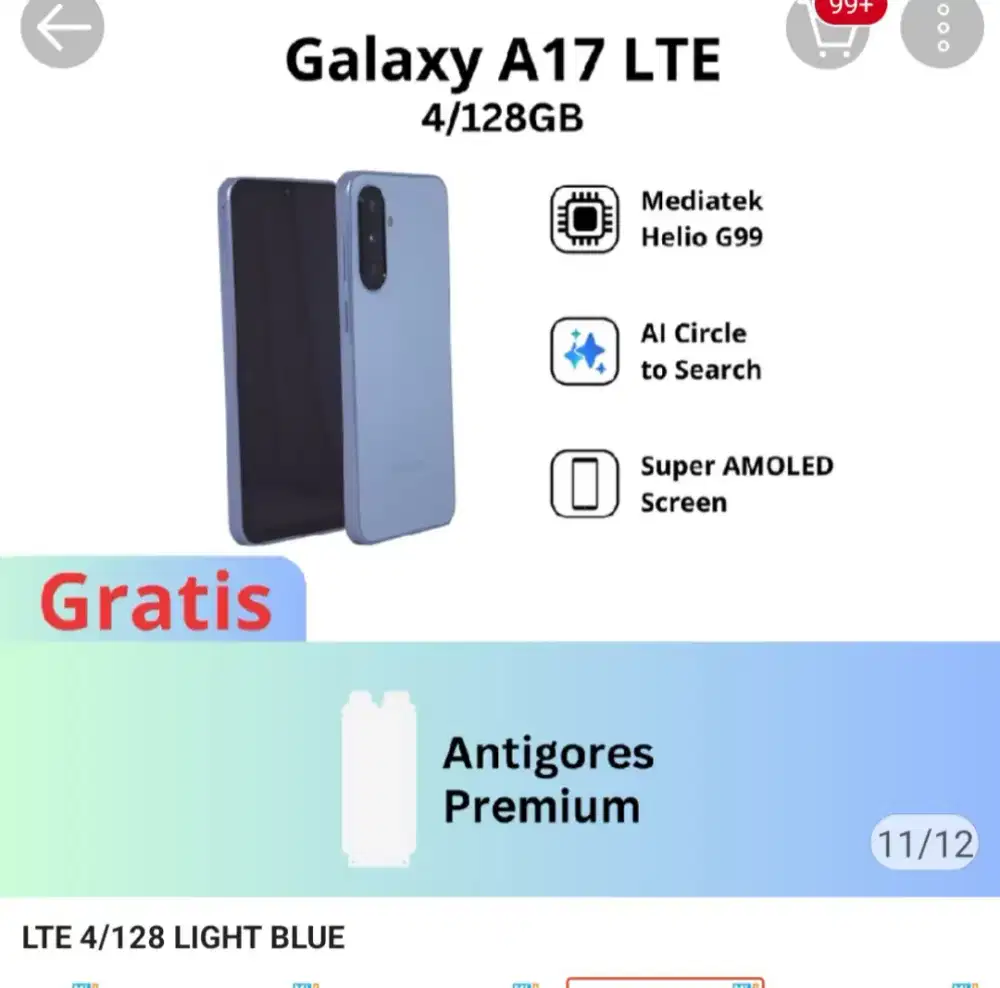 Samsung 4/128 light blue