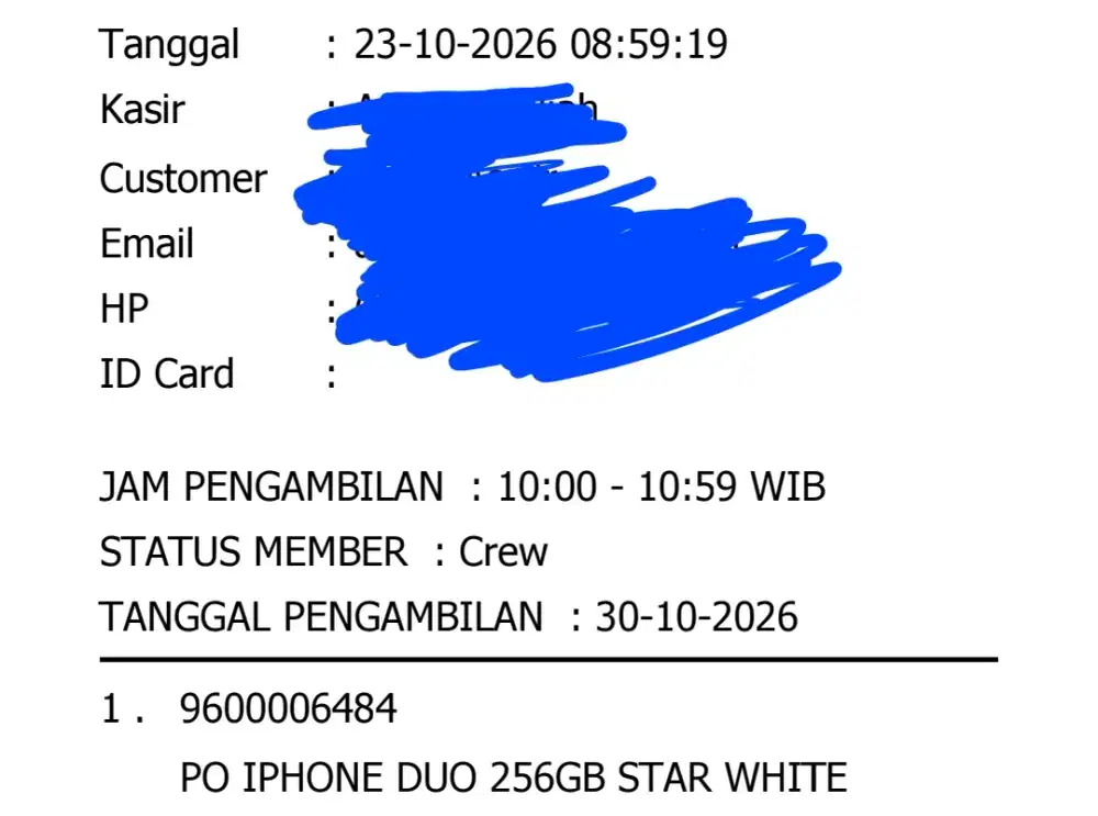 IPHONE DUO 256 GB STARWHITE PICK UP 10 OKTOBER