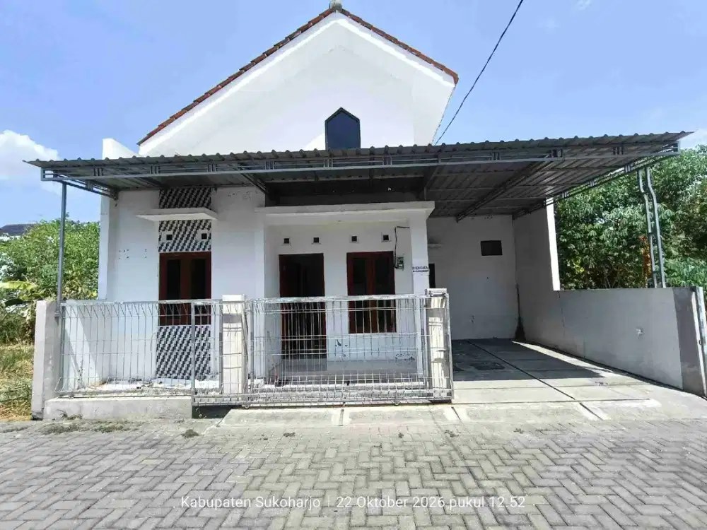 Rumah Cantik Siap Huni ada Pagar & Canopi di Ngemplak Kartasura