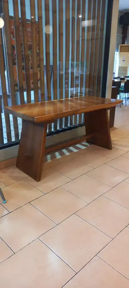 Meja kayu jati solid