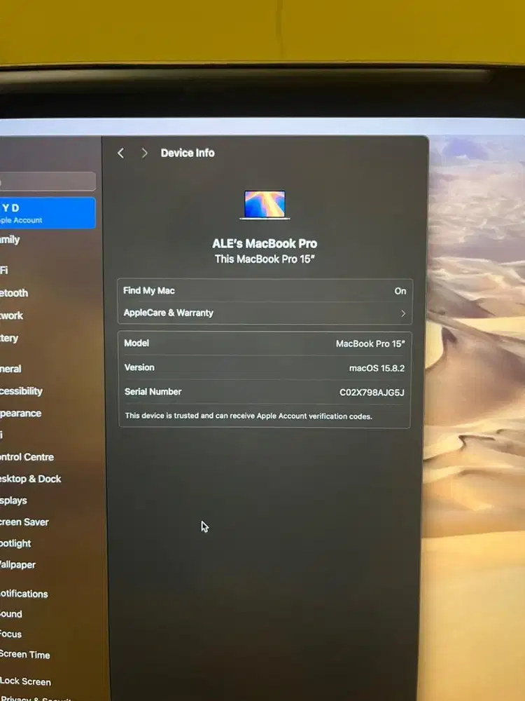 Macbook Pro 2018/2019 Touchbar