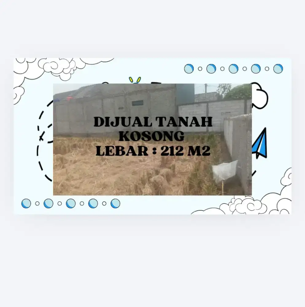 Dijual Tanah kosong sebelah perumahan dekat Graha asri Resedince