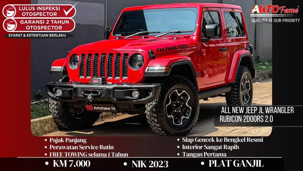 KM7RB  Jeep JL Wrangler Rubicon 2Doors 2.0 NIK 2023 Firecracker Red On