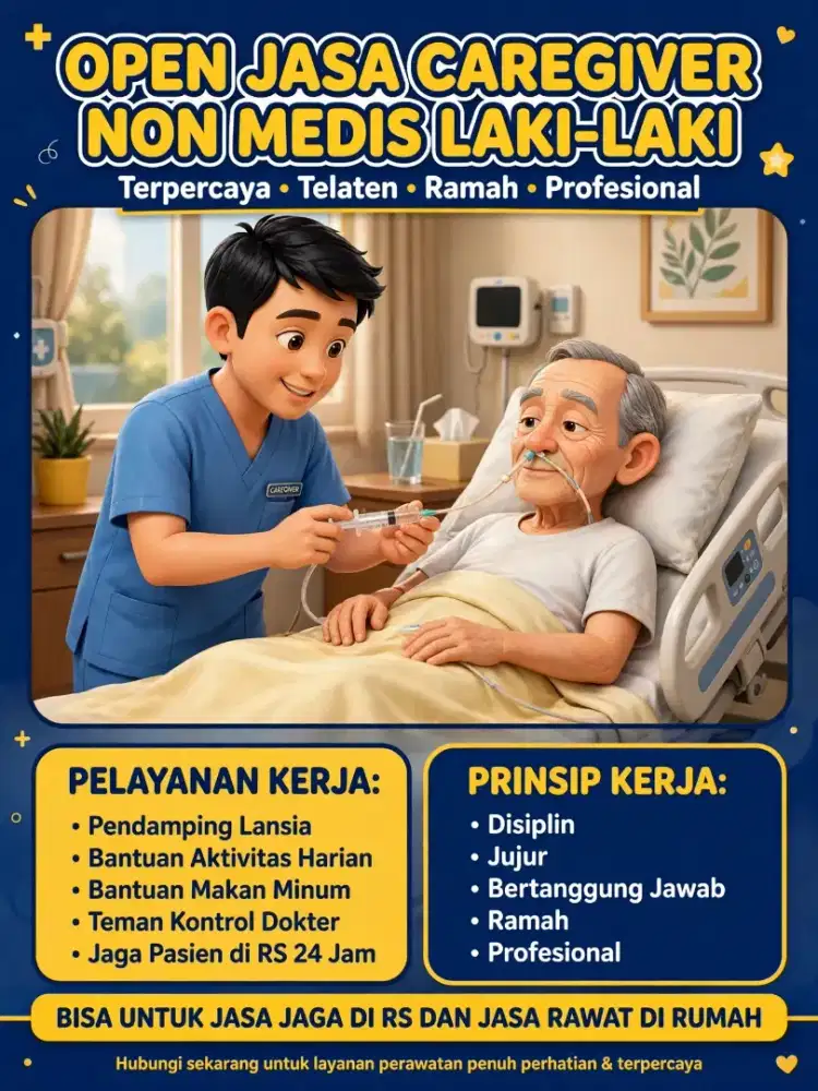 OPEN JASA CARE GIVER NON MEDIS LAKI LAKI