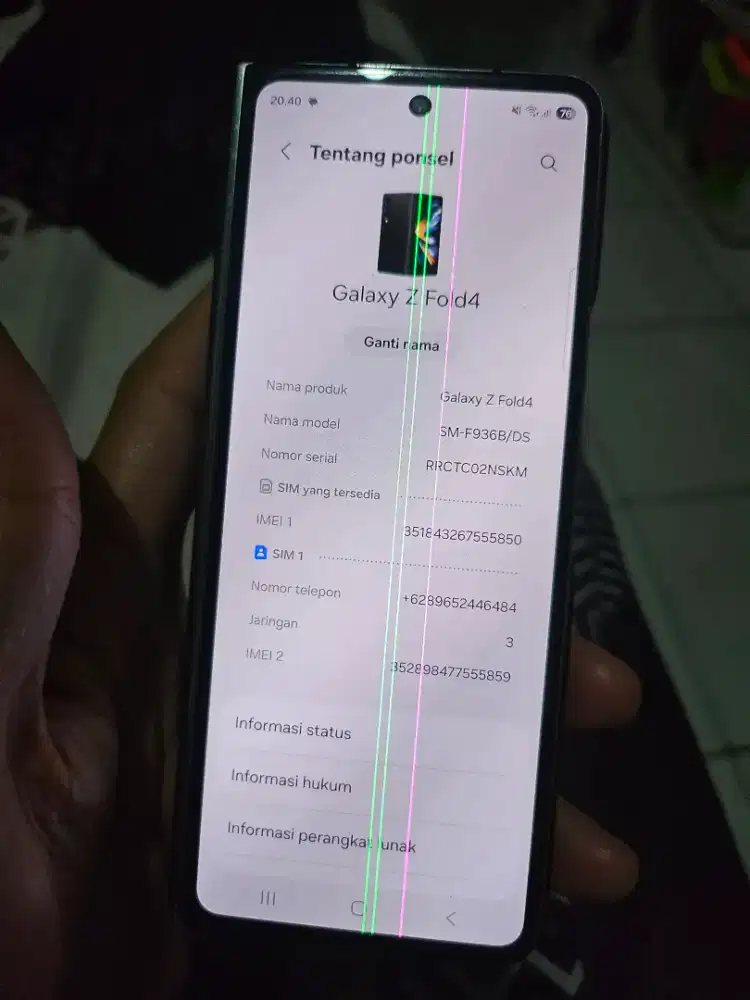 Samsung Z Fold 4 5G Ex Sein Ram 12+12/256gb