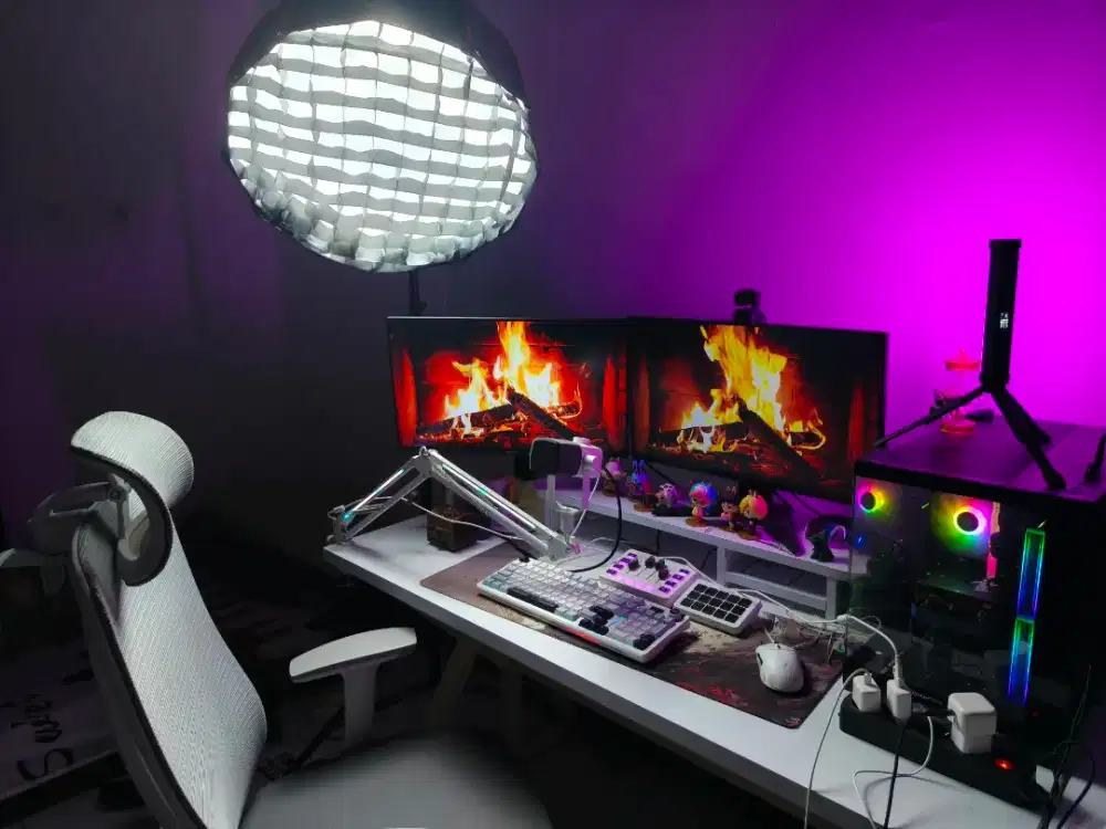 jual bu pc gaming bekas streaming fullset (fullset kursi meja dll)