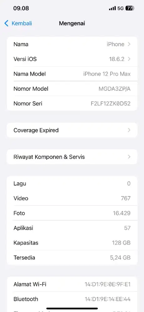Iphone 12 pro max Ex inter 128 GB