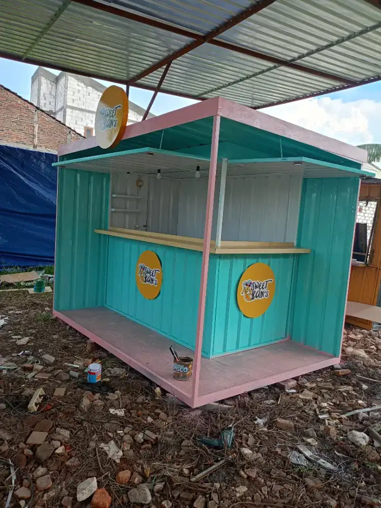Rombong gerobak booth kontainer container umkm