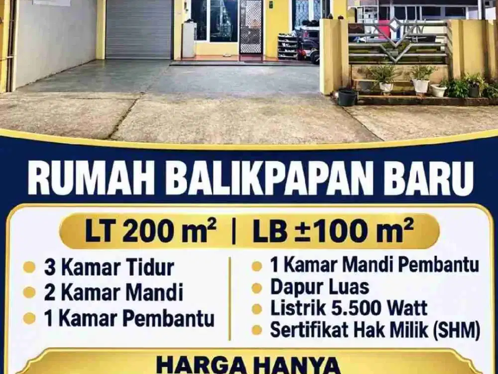 Dijual Cepat Rumah Balikpapan Baru