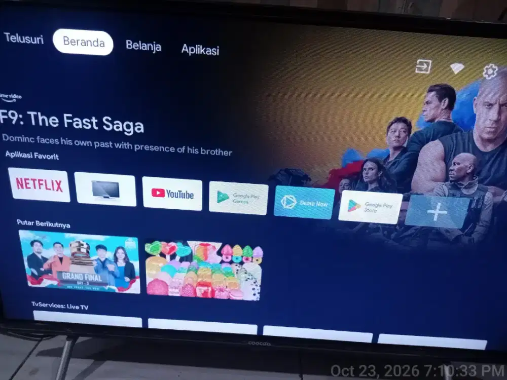 Tv android digital coocaa 32 siap pakai