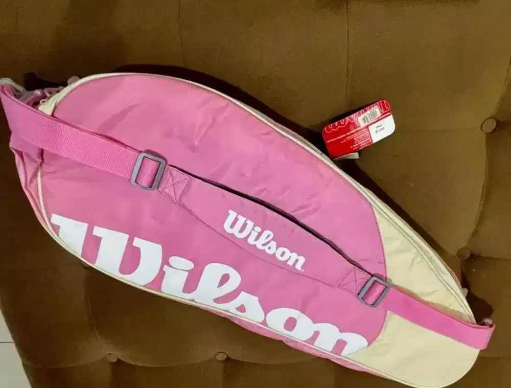 Tas Raket Tenis Wilson Fair Lady Pink Cream Vintage ( RARE) Brand New