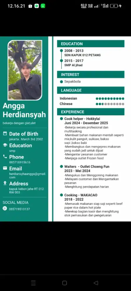 Semoga dapet pekerjaan