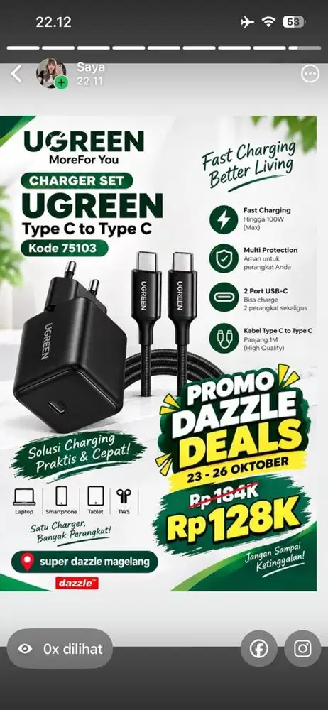 Tc ugreen c to c 75103