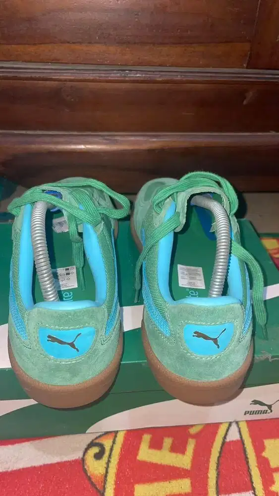 Puma shoes palermo green bright aqua