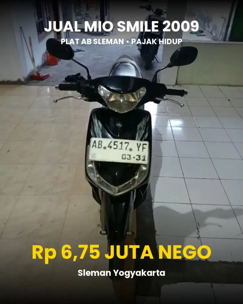 YAMAHA MIO SMILE TAHUN 2009 PLAT AB