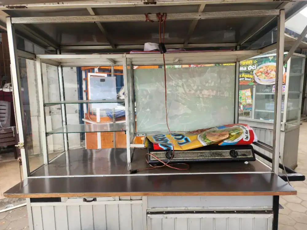 Gerobak dijual Meja multi fungsi bisa diganti 2 tungku kompor