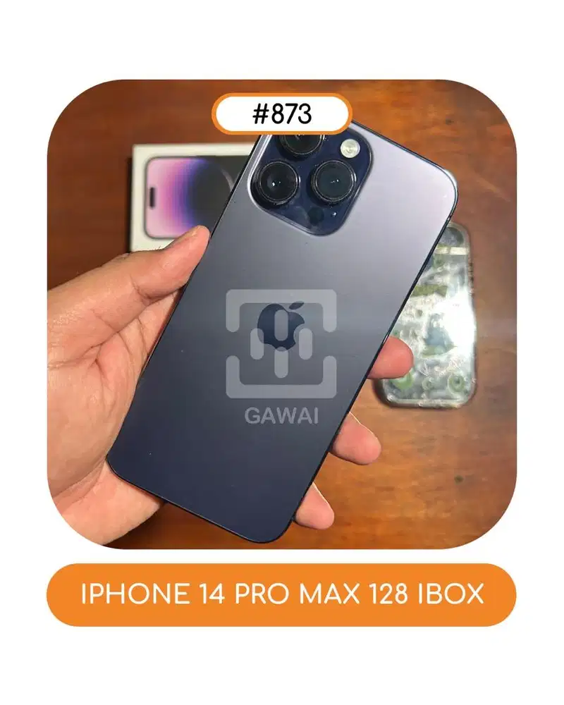 #873 Iphone 14 Pro Max Deep Purple  128 Ibox BH 75%