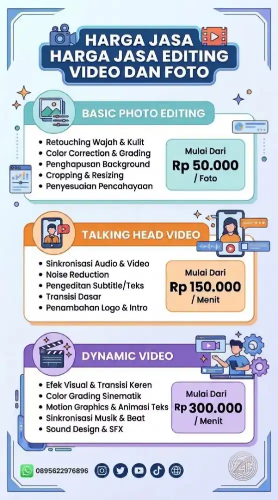 Jasa editing foto dan video tiktok