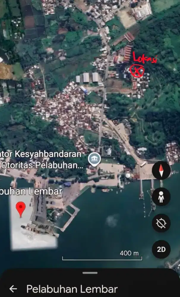 Tanah Strategis Siap Bangun Dekat Pelabuhan Utama Lembar