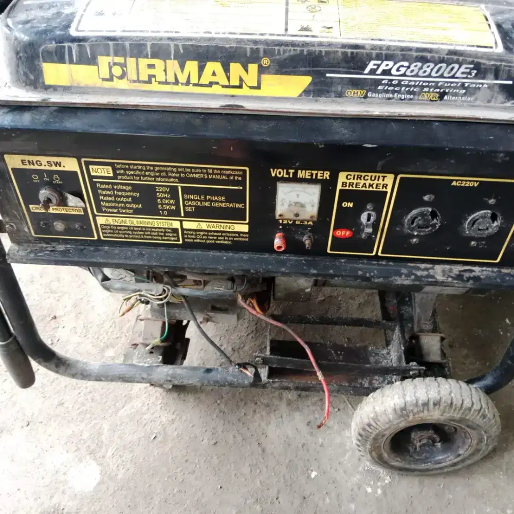 Terima genset rusak atau padam