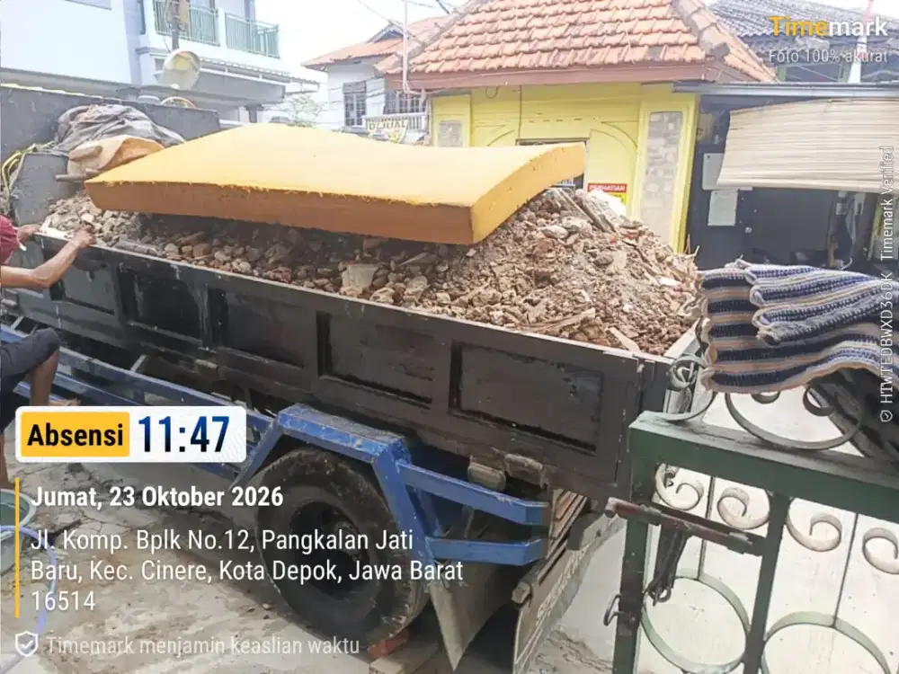 Jasa buang puing dan sampah proyek