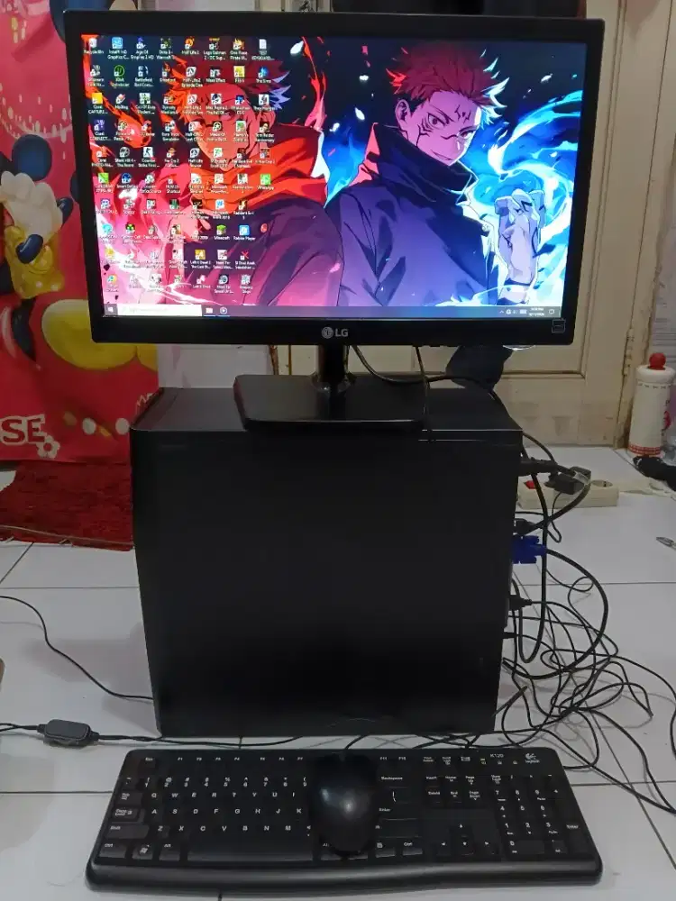 PC GAMING FULSET + LCD + RAM 8 GB + VGA 1 GB + HD 500 GB + GAMES APP
