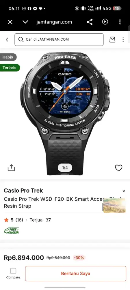 Casio Pro Trek WSD-F20