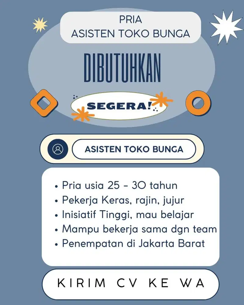 Staff cowo toko bunga