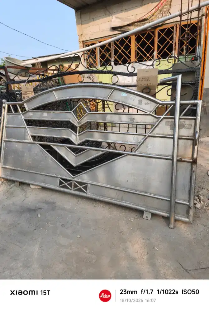 PAGAR PAGER GERBANG PINTU STAINLESS 304 UKURAN 3 METER X 130 CM