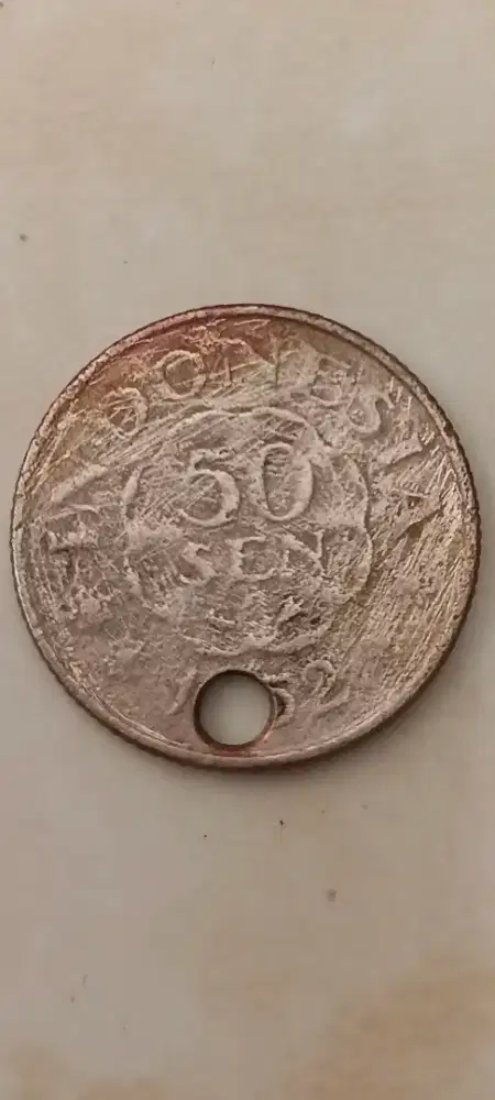 Uang lama 50 sen rupiah 1952