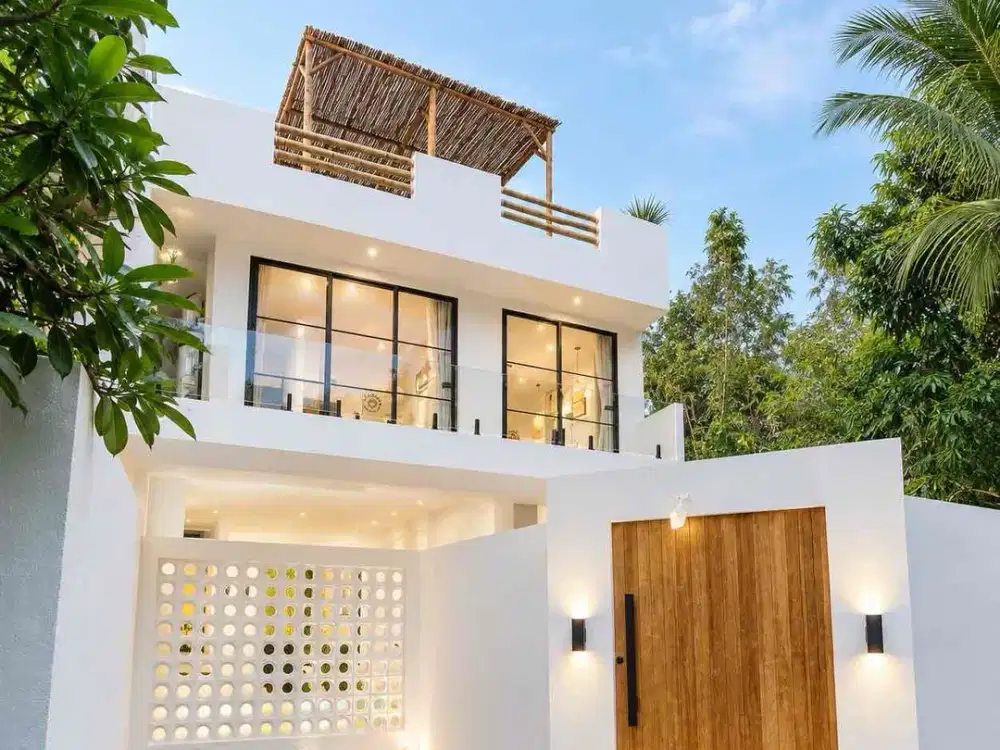 Dijual  Villa Premium SHM 2 Lantai + Rooftop & Private Pool Teraso di Pererenan, Canggu, Bali
