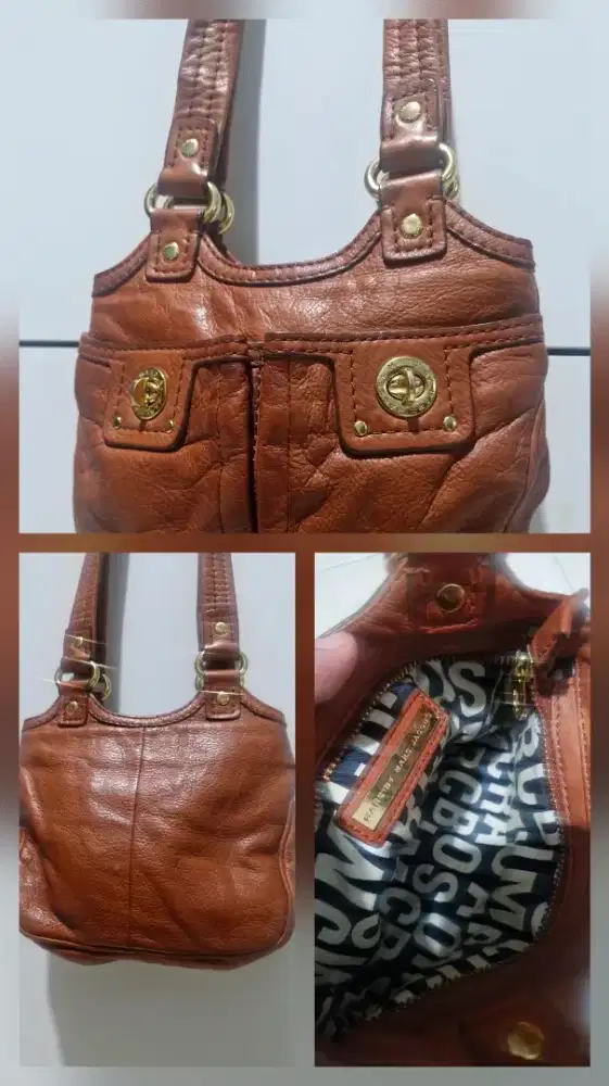 Preloved tas Marc Jacobs original kulit asli sz 23 x 20 cm