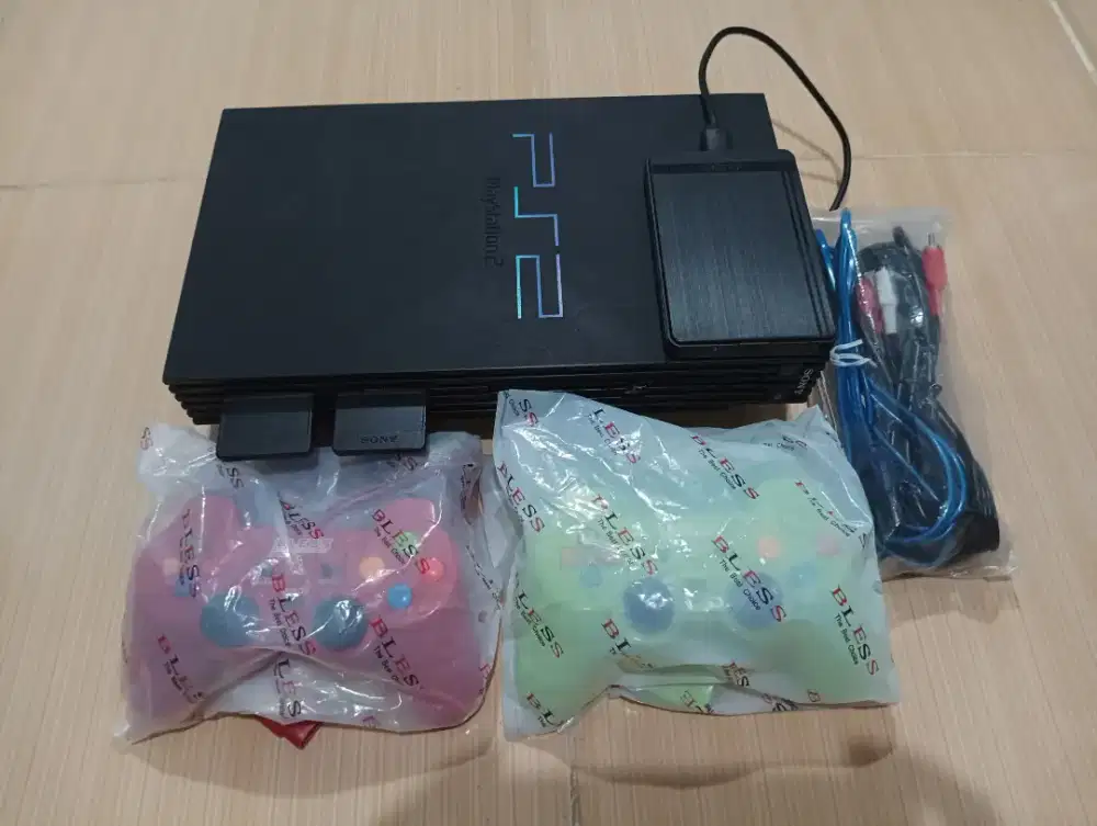 Ps2 fat seri 39, hdd 500gb fullgame, fullset, siap main