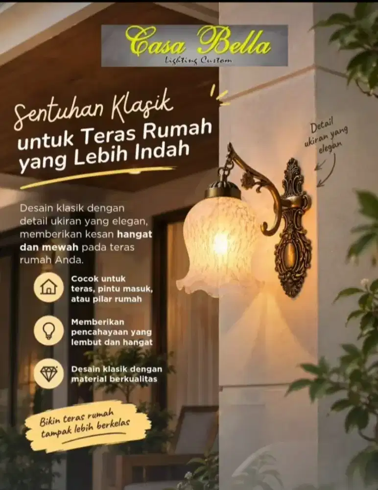 Lampu dinding minimalis