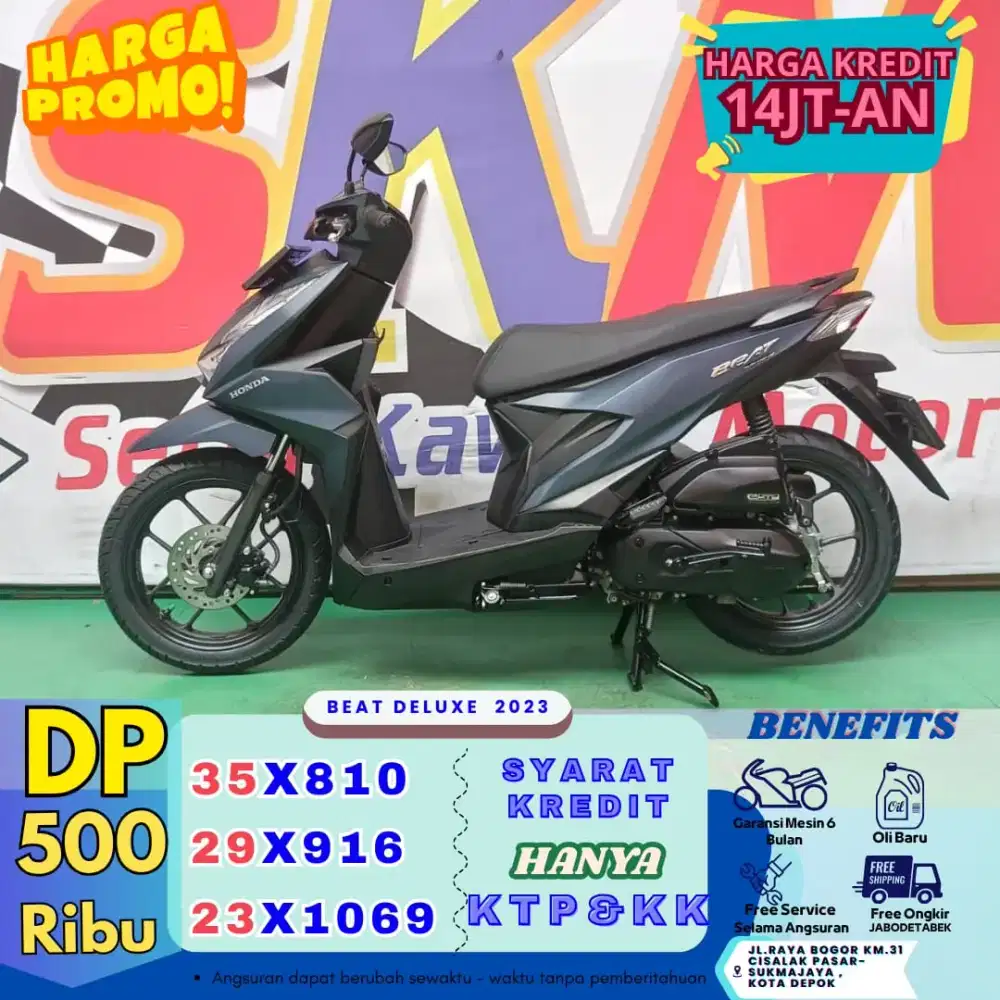 Kredit dp 500rb beat deluxe 2023 km low