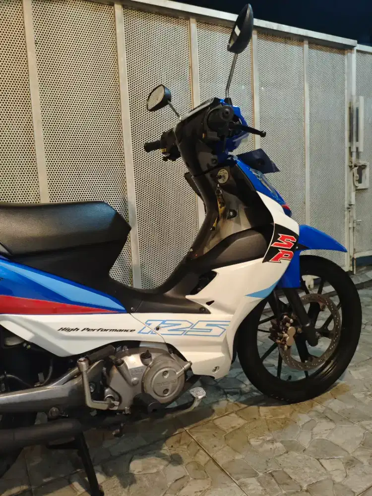 SHOGUN SP FL BIRU PUTIH ASLI