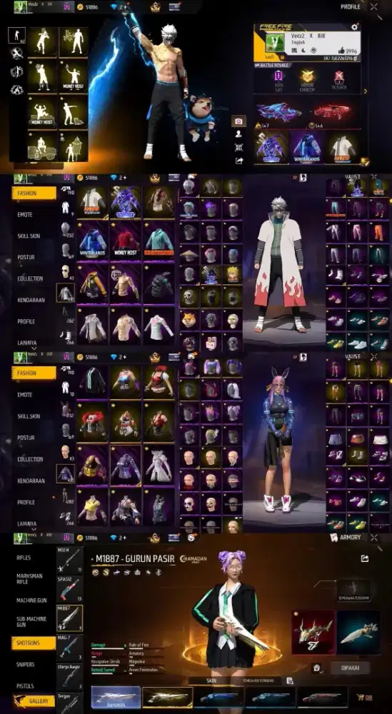 Jual akun ff murah aman dan terpercaya