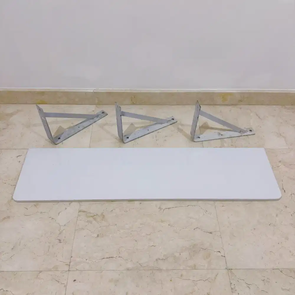 Papan Meja 120x30 + Siku Besi Tebal 5 mm Papan Ambalan Meja
