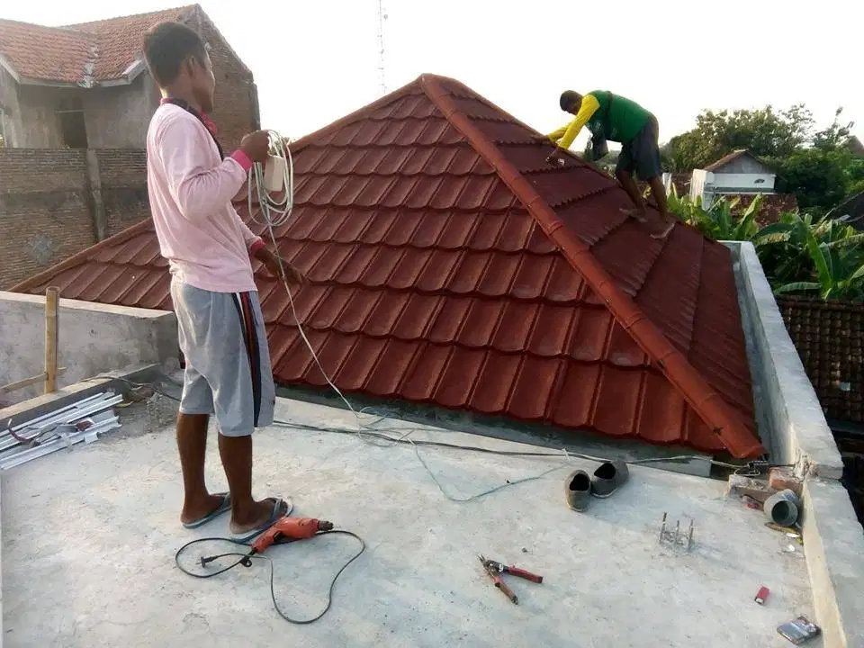 Galvalum KENCANA Baja Ringan Utk Renovasi Atap Lapuk Pasang Awet Adem