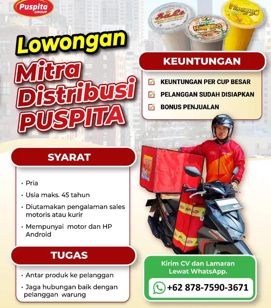 Dibutuhkan mitra distribusi area Ciputat