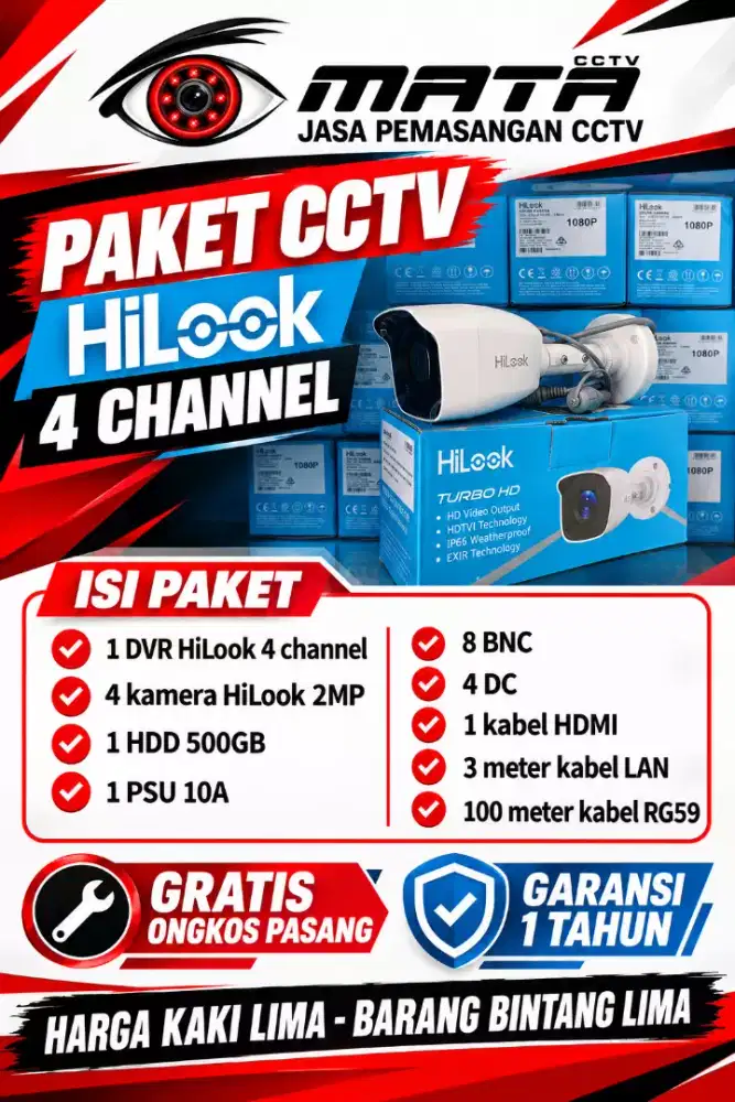 paket cctv hilook 2mp