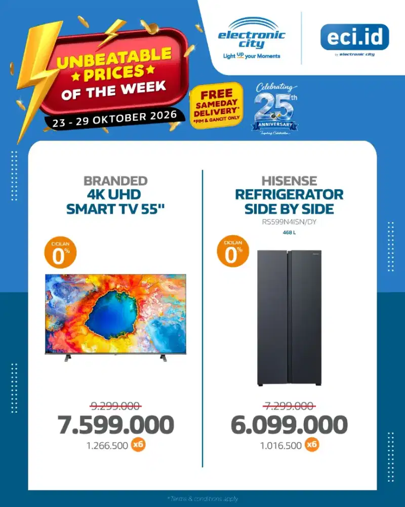 Refrigerator 468 L Promo off the week Cicilan by Yesss Credit