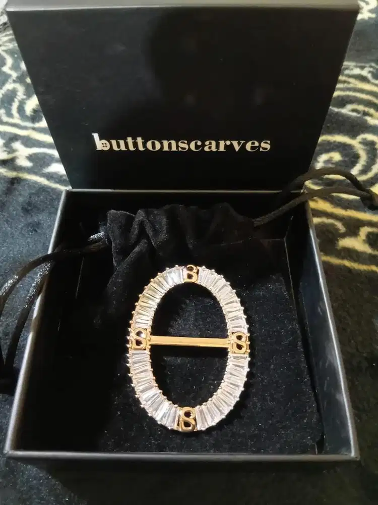 Ring Brooch Rose Gold Button Scarves