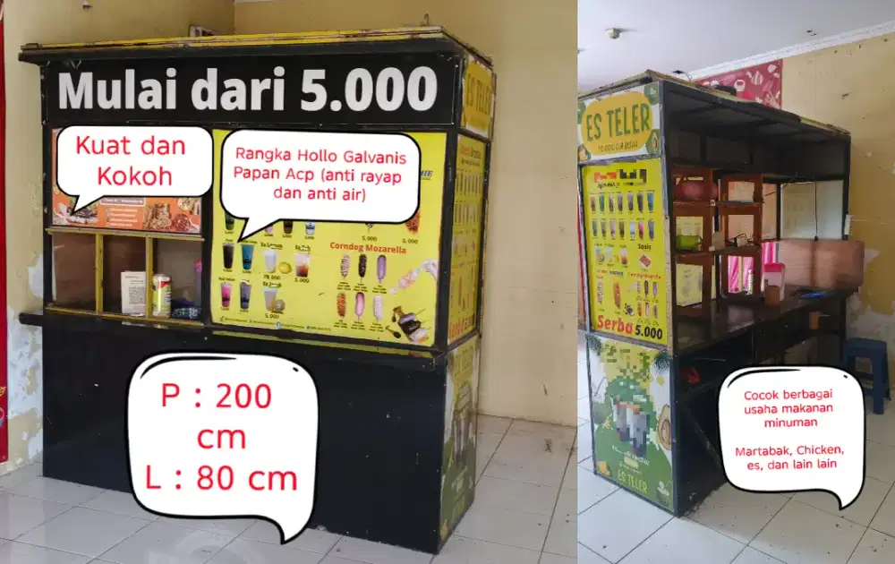 Gerobak Usaha Makanan Minuman