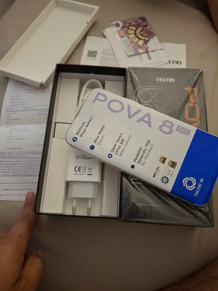 Pova 8 5g 8/256 100% seperti baru garansi 12 bulan
