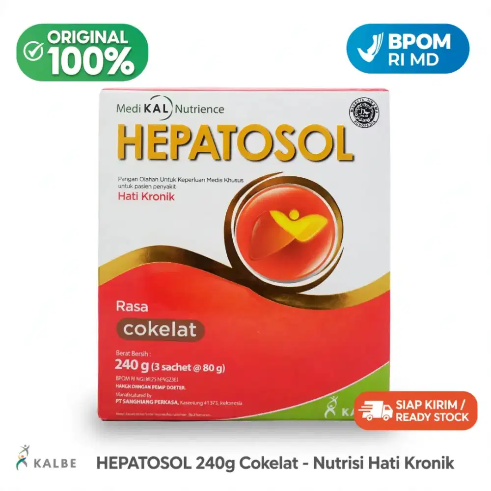 HEPATOSOL Cokelat 240g - Susu Nutrisi Khusus Pasien Hati Kronik